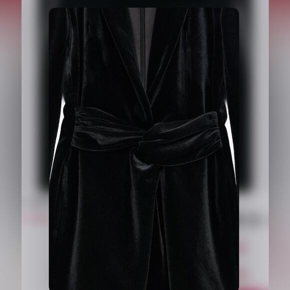 Zara Black Velvet Dress Size Extra Small XS - Picture 12 of 12